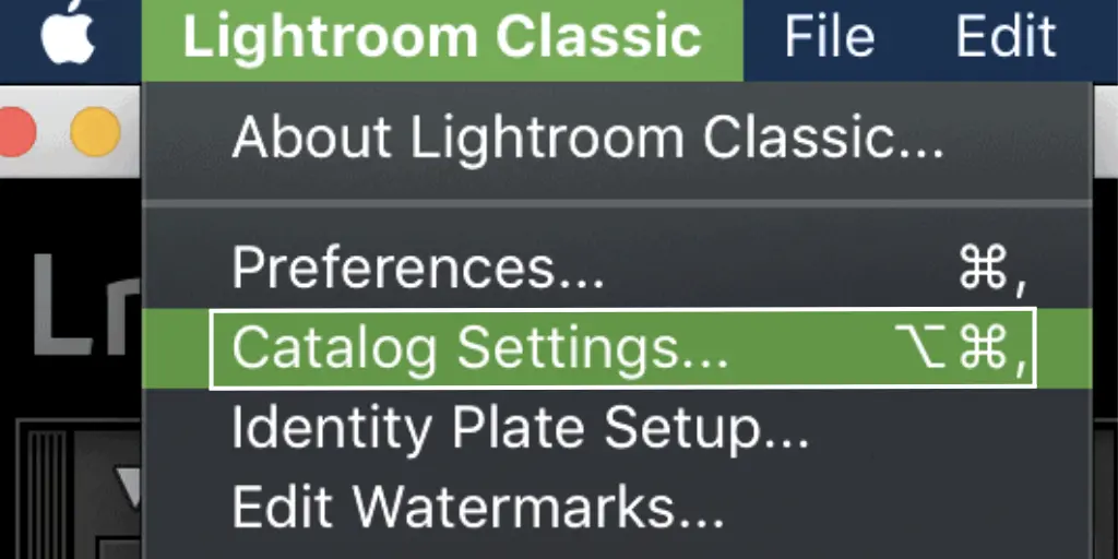 Locate in LightRoom And Setting
