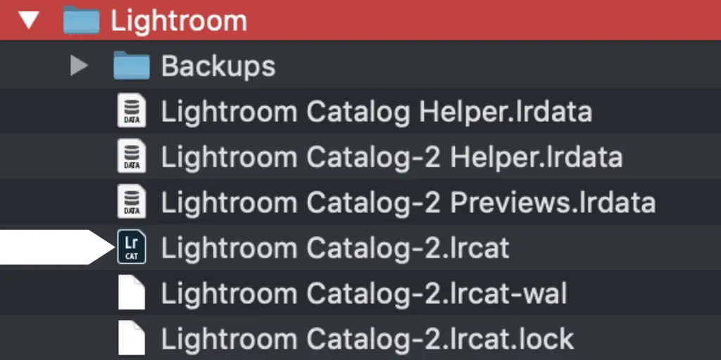 Select LightRoom Catalog